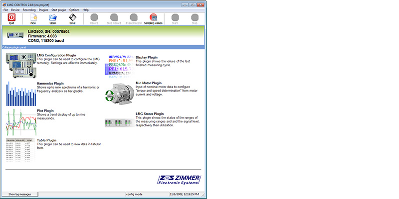 LMG-CONTROL - Software for Configuration, Logging and Analysis